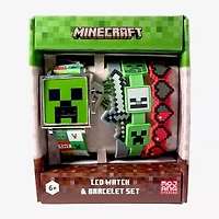 Mojang Minecraft Boys Green Strap Watch Min40129jc