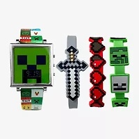Mojang Minecraft Boys Green Strap Watch Min40129jc