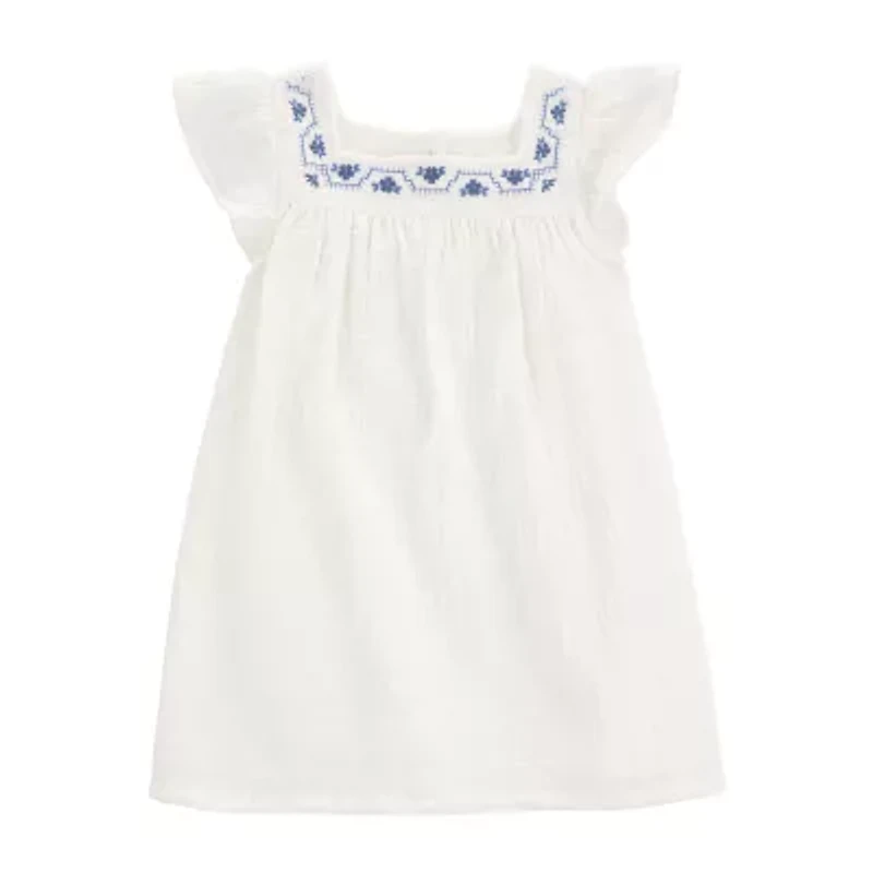 Carter's Toddler Girls Short Sleeve Flutter A-Line Dress