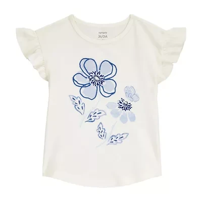 Carter's Toddler Girls Scoop Neck Short Sleeve Regular Fit Graphic T-Shirt
