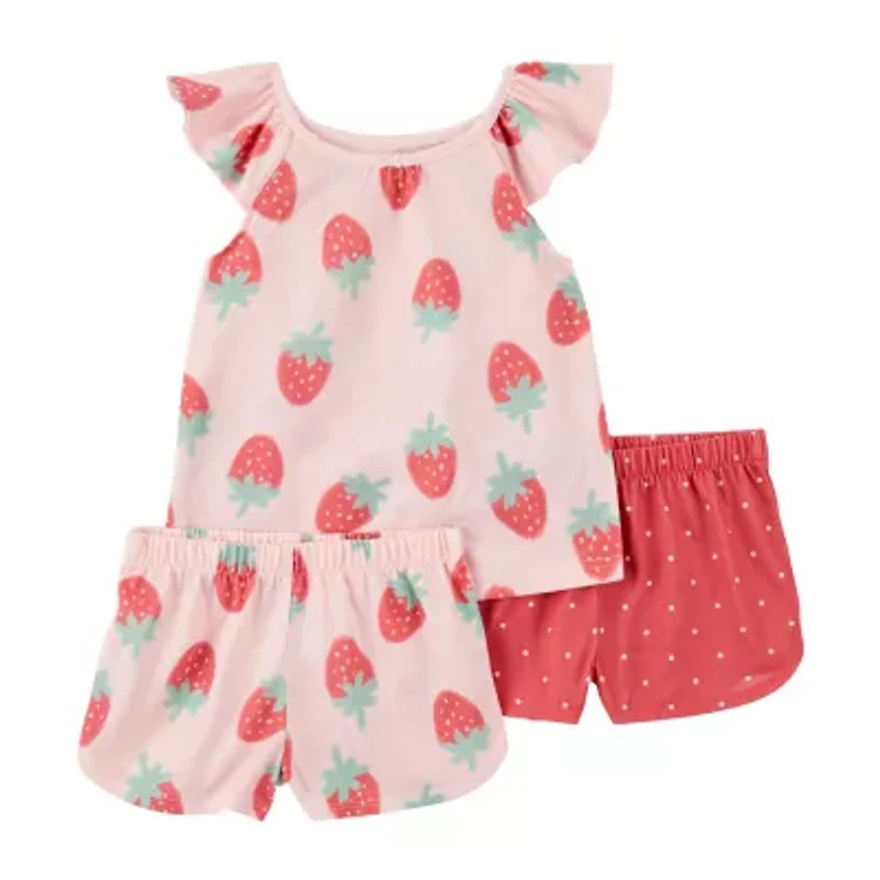 Carter's Toddler Girls Sleeveless 3-pc. Pajama Sets