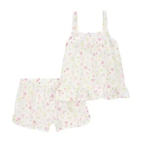 Carter's Little & Big Kid Girls Rib Sleeveless 2-pc. Pajama Sets