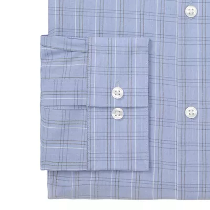 Van Heusen Comfort Performance Mens Big & Tall Classic Fit Stretch Fabric Wrinkle Free Long Sleeve Dress Shirt