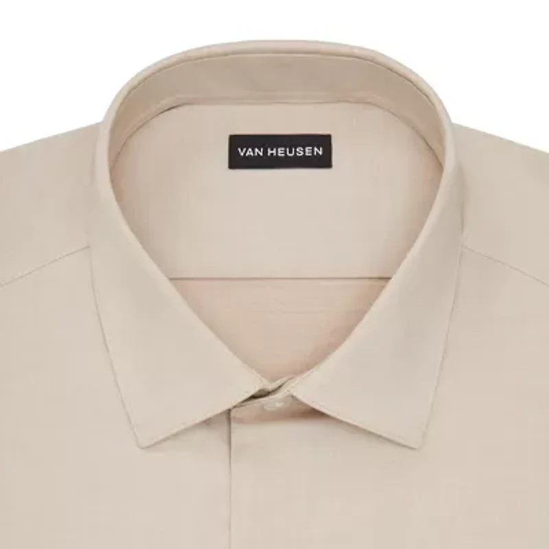 Van Heusen Comfort Performance Mens Regular Fit Stretch Fabric Wrinkle Free Long Sleeve Dress Shirt
