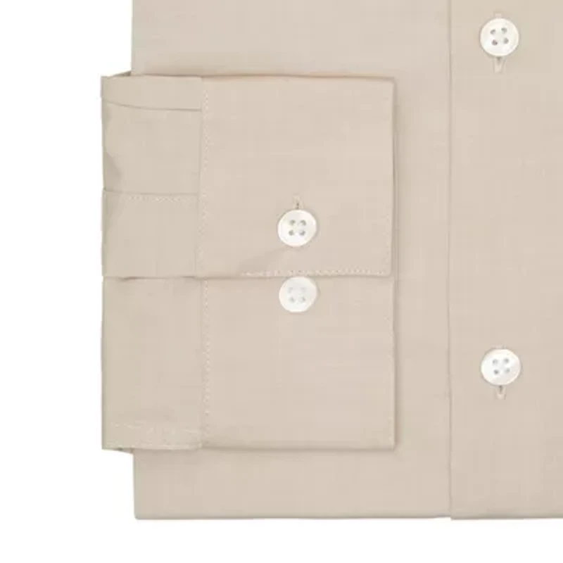 Van Heusen Comfort Performance Mens Regular Fit Stretch Fabric Wrinkle Free Long Sleeve Dress Shirt