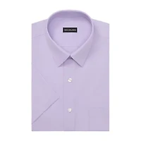 Van Heusen Short Sleeve Poplin Mens Big & Tall Classic Fit Wrinkle Free Short Sleeve Plaid Dress Shirt