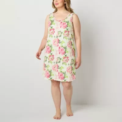 Liz Claiborne Cool and Calm Womens Plus Sleeveless U Neck Nightshirt