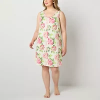 Liz Claiborne Cool and Calm Womens Plus Sleeveless U Neck Nightshirt