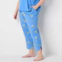 Liz Claiborne Womens V-Neck Short Sleeve 2-pc. Plus Pajama Sets