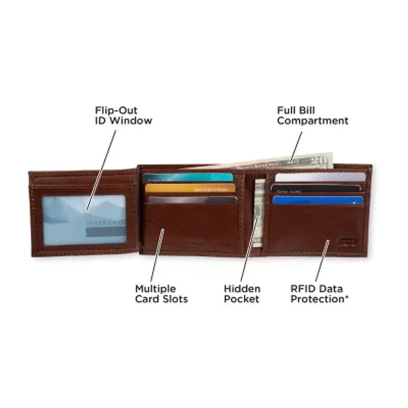 Levi's® Extra Capacity Trifold Mens Personalized Trifold Wallet