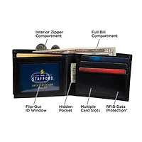 Stafford Mens Extra Capacity RFID Blocking Bifold Wallet