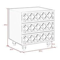 Francesca 3-Drawer Nightstand