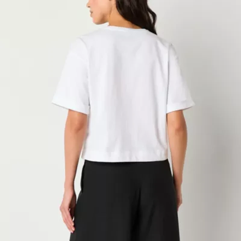 Worthington Womens Crew Neck Short Sleeve T-Shirt