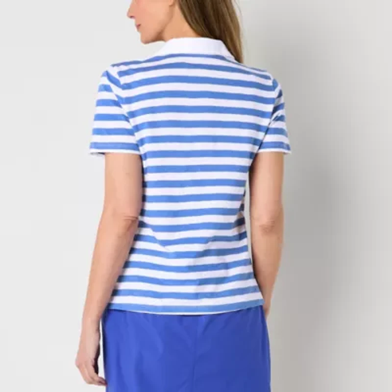 St. John's Bay Womens Short Sleeve Polo Shirt