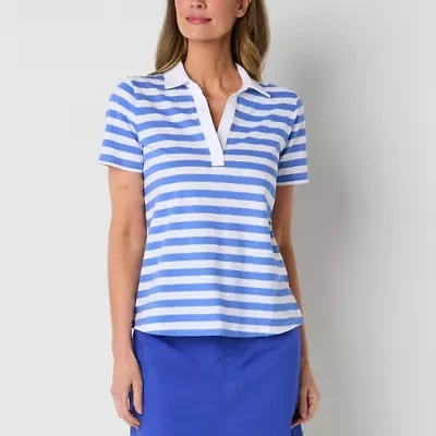 St. John's Bay Womens Short Sleeve Polo Shirt
