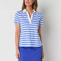 St. John's Bay Womens Short Sleeve Polo Shirt