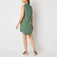 St. John's Bay Womens Sleeveless Floral Shift Dress
