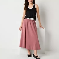 Stylus Womens High Rise Long A-Line Skirt