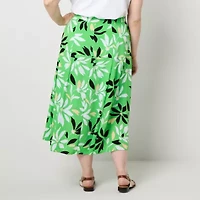 Liz Claiborne Womens Midi Full Skirt Plus