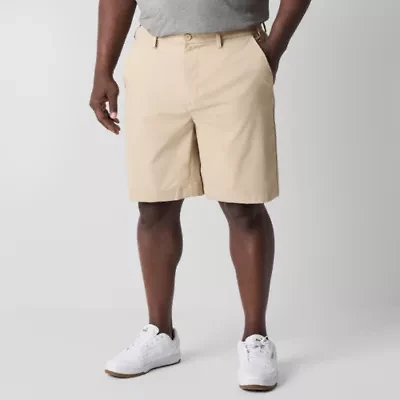 Shaquille O'Neal XLG Mens 10 1/2" Big and Tall Moisture Wicking Drawstring Waist Chino Short