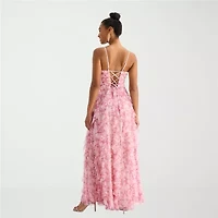 Radiante Couture Womens Juniors Plus Floral A-Line Dress