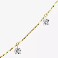 Floating Diamonds (F / Vs2) Womens 14K Gold 18 Inch Cable Chain Necklace