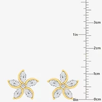 Diamond Blossom (F / Vs2) 1 CT. T.W. Lab Grown White Diamond 10K Gold 11.8mm Flower Stud Earrings
