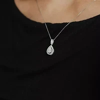 (G, Si2) Womens 1/4 CT. T.W. Lab Grown White Diamond 10K Gold 18 Inch Pendant Necklace