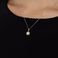 Diamond Blossom (G, Si2) Womens 1/5 CT. Lab Grown White Diamond 10K Gold 18 Inch Pendant Necklace