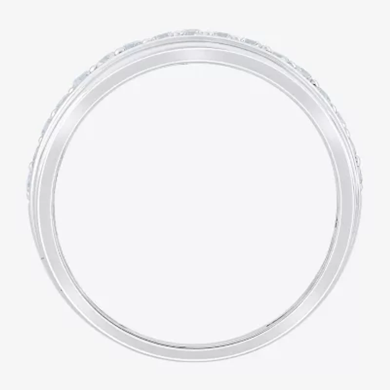 F /Vs2) Unisex Adult 2 CT. T.W. Lab Grown White Diamond 10K Gold Side Stone Wedding Bridal Set