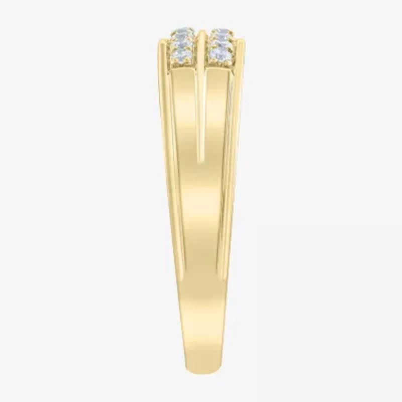 (F /Vs2) Unisex Adult 1 1/2 CT. T.W. Lab Grown White Diamond 10K Gold Side Stone Wedding Bridal Set