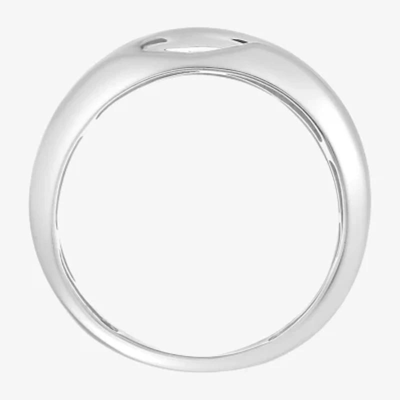 (F / Vs2) Mens 24MM 1/2 CT. T.W. Lab Grown White Diamond 10K Gold Round Wedding Band