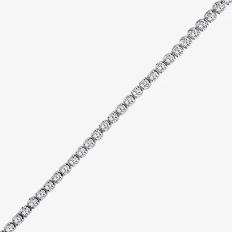 (F / Si2) Womens 1 1/10 CT. T.W.  Lab Grown White Diamond Sterling Silver 8 Inch Tennis Bracelet