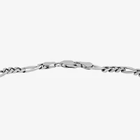 Limited Quantities! Womens Sterling Silver 8 1/2 Inch Solid Figaro Chain Bracelet