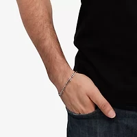 Limited Quantities! Womens Sterling Silver 8 1/2 Inch Solid Figaro Chain Bracelet