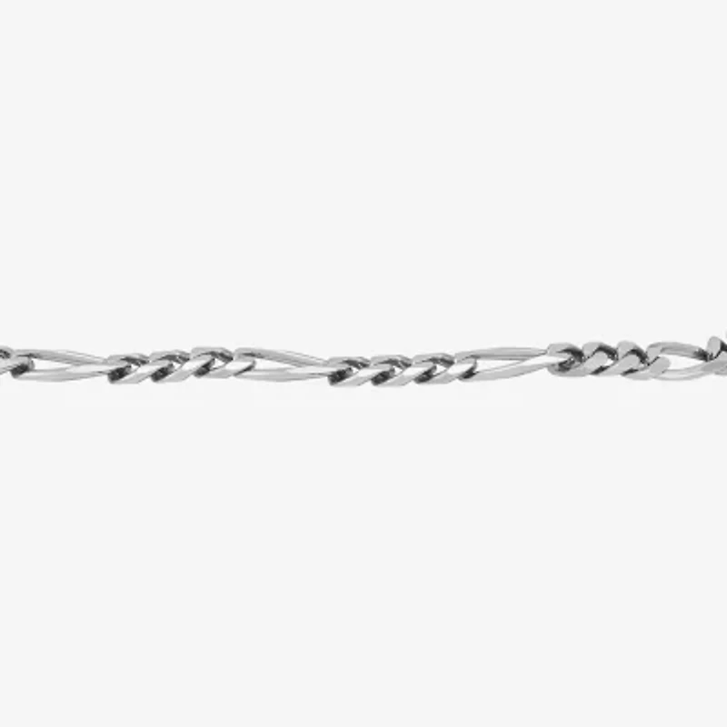 Limited Quantities! Womens Sterling Silver 8 1/2 Inch Solid Figaro Chain Bracelet