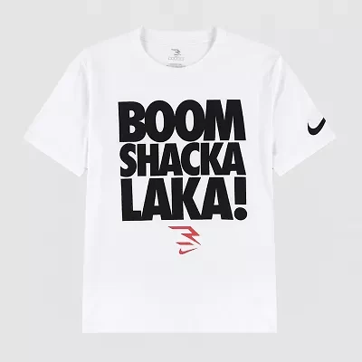 Nike 3BRAND by Russell Wilson Big Kid Boys Crew Neck Short Sleeve Regular Fit Graphic T-Shirt