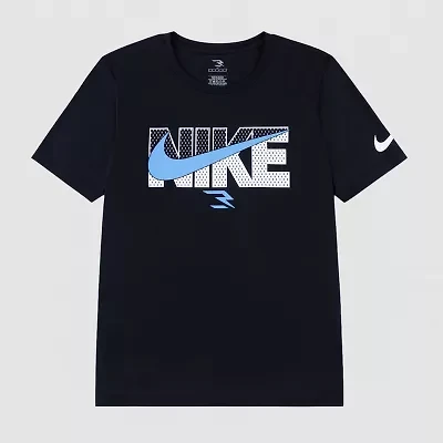 Nike 3BRAND by Russell Wilson Big Kid Boys Crew Neck Short Sleeve Regular Fit Graphic T-Shirt