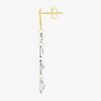 (F / Si2) Womens 1 5/8 CT. T.W. Lab Grown White Diamond 10K Gold Drop Earrings