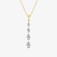 (F / Si2) Womens 7/8 CT. T.W. Lab Grown White Diamond 10K Gold 18 Inch Pendant Necklace
