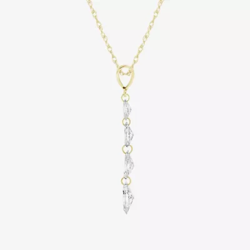 (F / Si2) Womens 7/8 CT. T.W. Lab Grown White Diamond 10K Gold 18 Inch Pendant Necklace