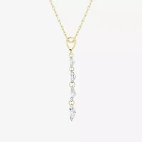(F / Si2) Womens 7/8 CT. T.W. Lab Grown White Diamond 10K Gold 18 Inch Pendant Necklace