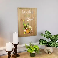 Northlight 19" Lucky To Be Blessed Wooden Wall Sign