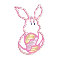 Northlight 17" Lighted Pink Bunny With Egg Window Easter Window Decor