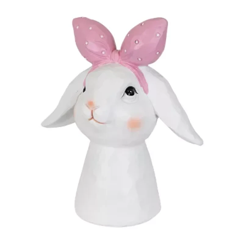 Northlight 8" Bunny Bust With Hair Bow Easter Figurine
