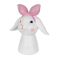 Northlight 8" Bunny Bust With Hair Bow Easter Figurine