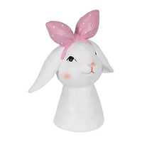 Northlight 8" Bunny Bust With Hair Bow Easter Figurine