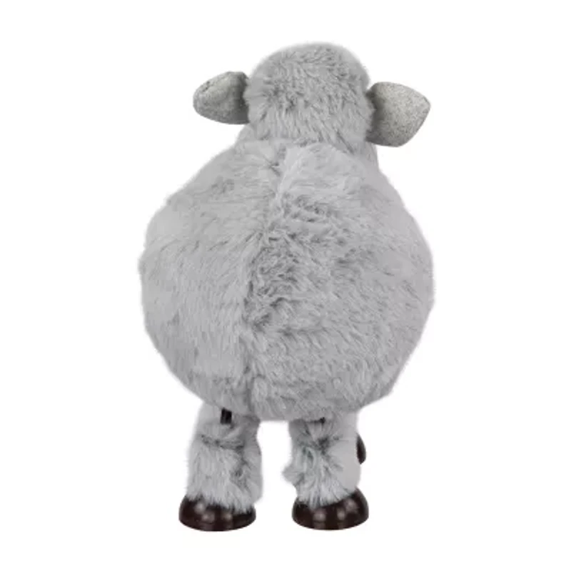 Northlight 8" Gray Bouncing Sheep Plush Easter Figurine