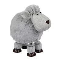 Northlight 8" Gray Bouncing Sheep Plush Easter Figurine