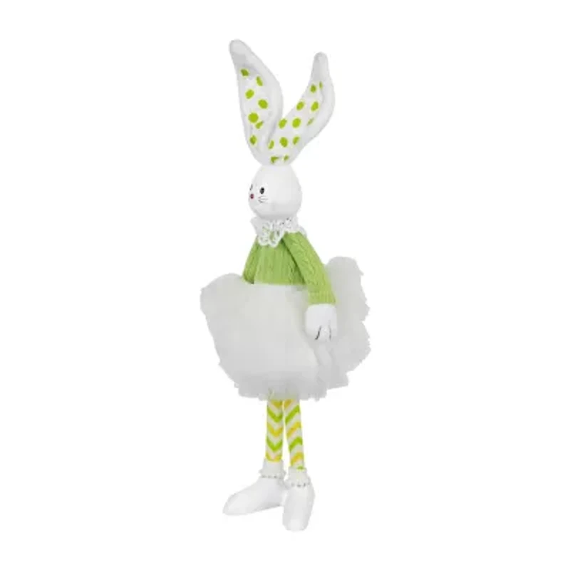 Northlight 15" Green And White Ballerina Bunny Standing Easter Figurine
